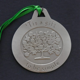 Simple Gifts lead-free pewter ornament