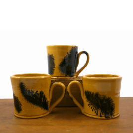 Yellow Ware Mochawear Mug by Henderson's Redware