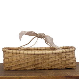 Walnut Stained Twill Bread Basket