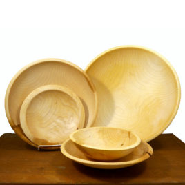 "Brother Delmer" Maple Hand Turned Bowls
