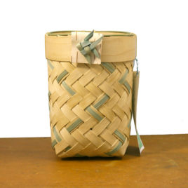 Teal Utensil Basket with Fish