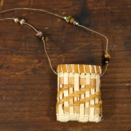 Birch Bark Mini Necklace Basket by Carolyn Kemp