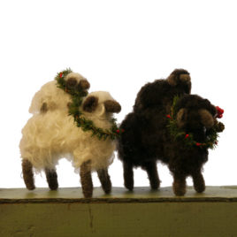Felted Ewe and Lamb Sculpture