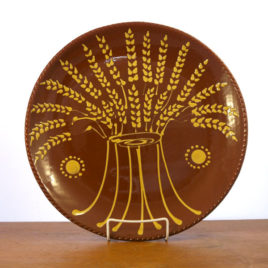 Redware Wheat Sheave Plate