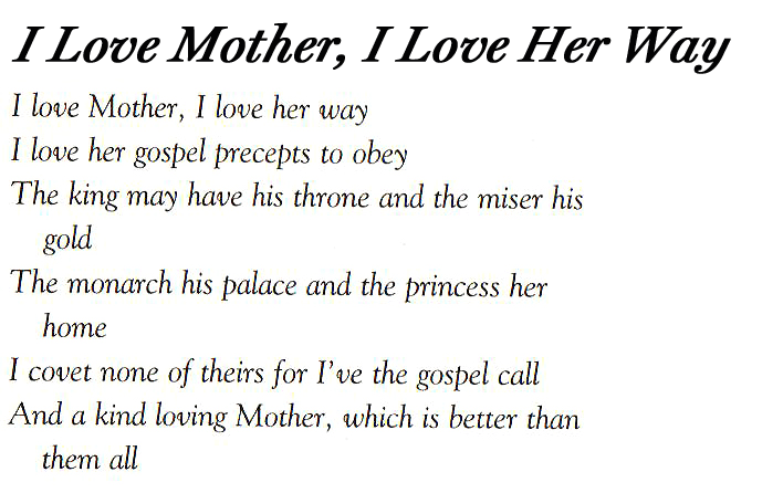 Lyrics - I Love Mother