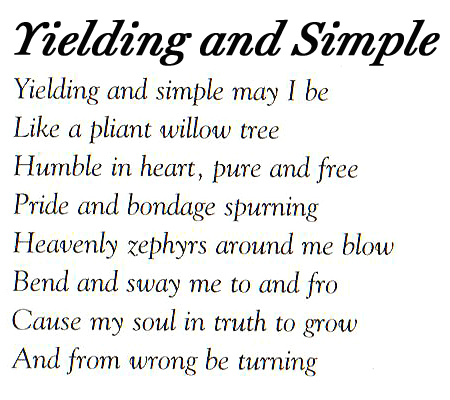 Lyrics - Yielding and Simple