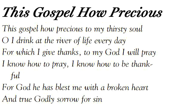 Lyrics - This Gospel How Precious