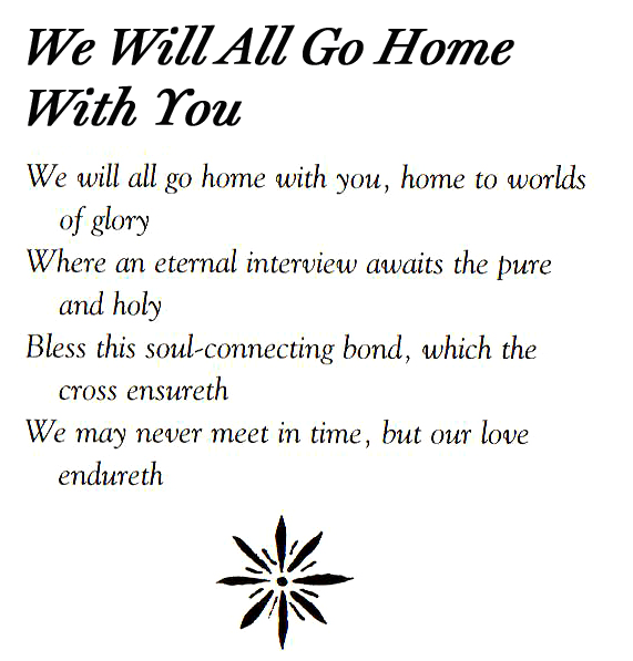 Lyrics- We Will All Go Home With You