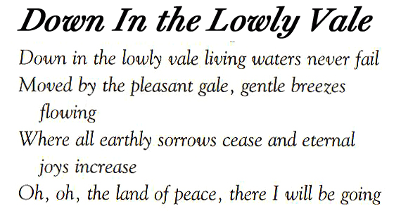 Lyrics - Down in the Lowly Vale