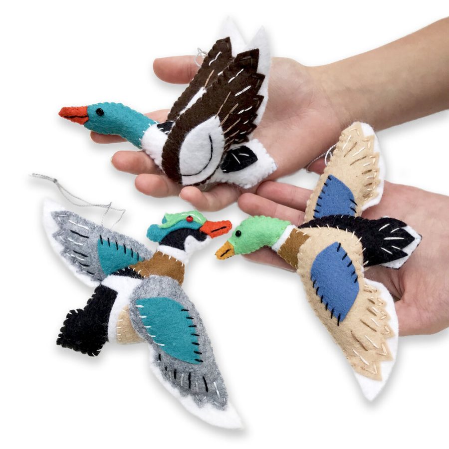 Duck Ornaments Stitched Felt Whimsy Kit by Heidi Boyd