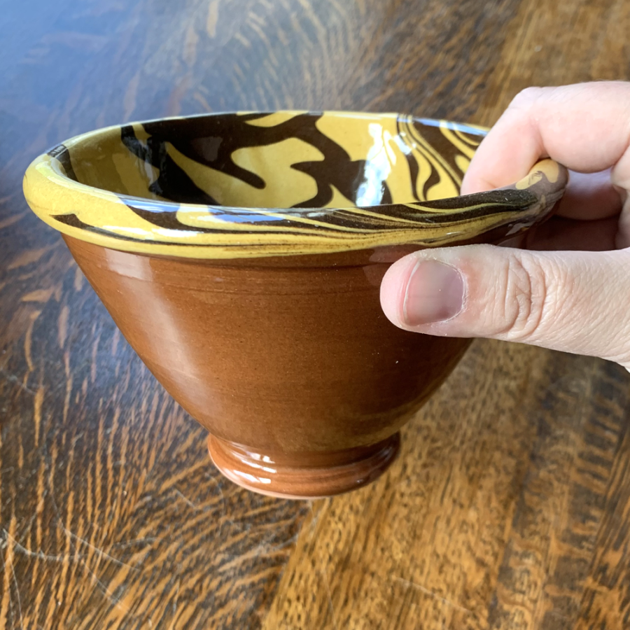 Redware Marbled Bowl by Henderson's Redware