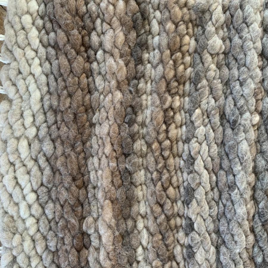 Alpaca Rug- Handmade on a peg loom by Kathleen Wentworth of Notta Lotta Farm