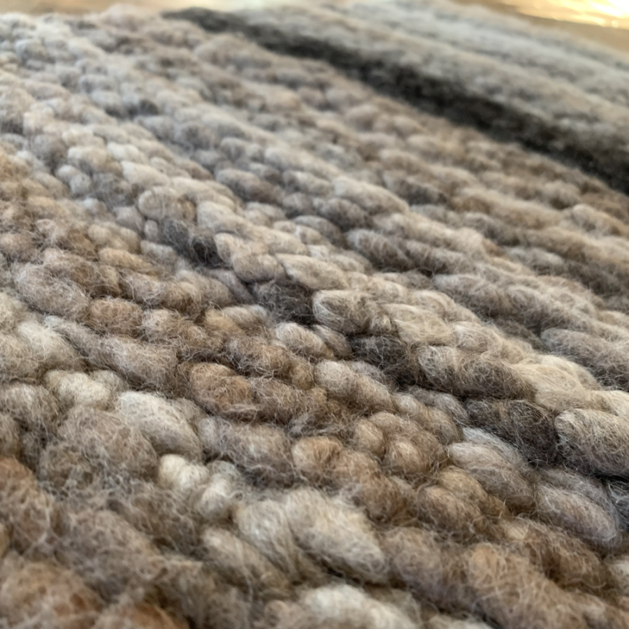 Alpaca Rug- Handmade on a peg loom by Kathleen Wentworth of Notta Lotta Farm