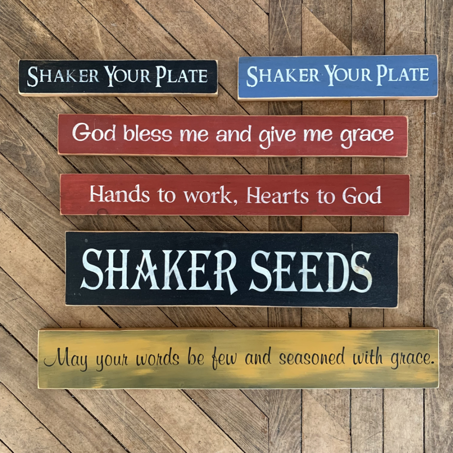 Primitive Handmade Shaker Signs by Pat Martin