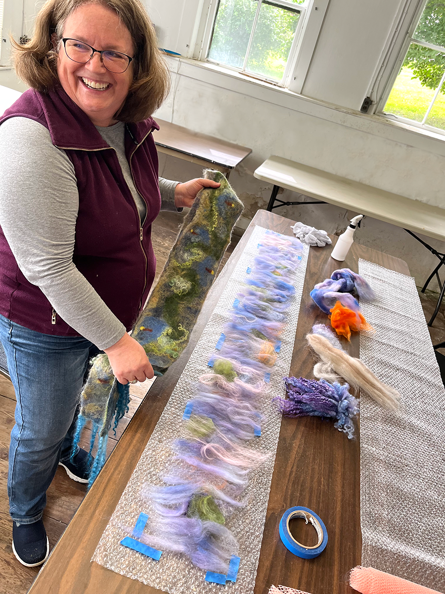Nuno Felting Workshop with Betsey Leslie at Shaker Village