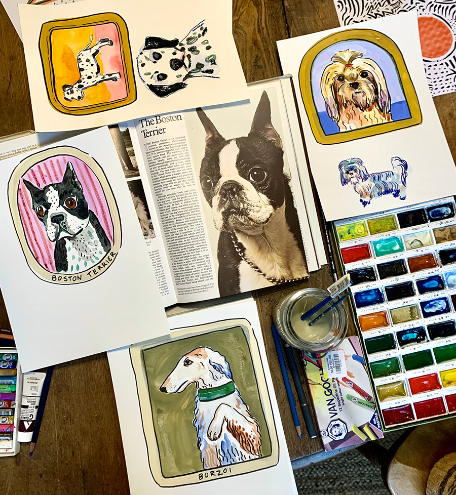 Watercolor Pet Portrait Workshop with Gabrielle Stratmann at Shaker Village