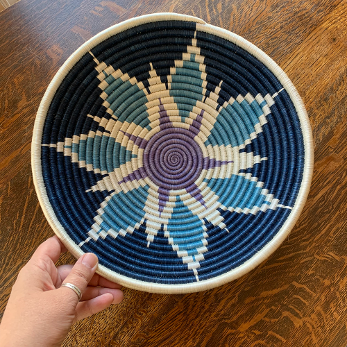 Floral Bowl Hand woven by Ange Muhorakeye
