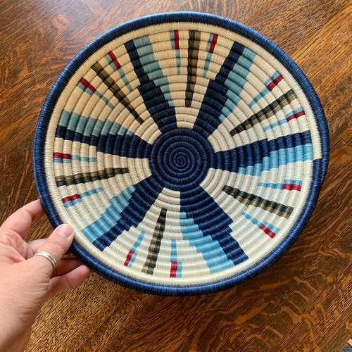 Floral Bowl Hand woven by Ange Muhorakeye