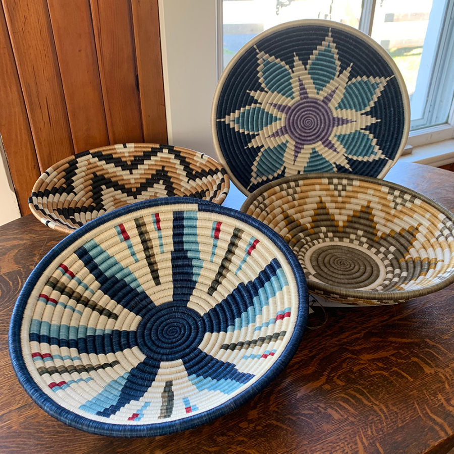 Floral Bowls Hand woven by Ange Muhorakeye