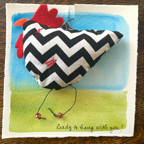 Chicken Ornament handmade by Bonnie Faulkner for Shaker Village