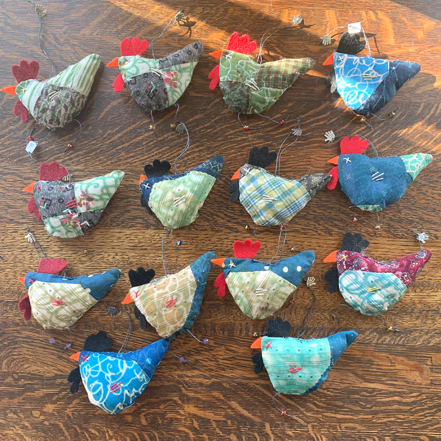 Chicken Ornament handmade by Bonnie Faulkner for Shaker Village