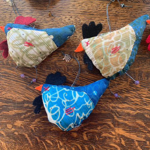 Chicken Ornament handmade by Bonnie Faulkner for Shaker Village