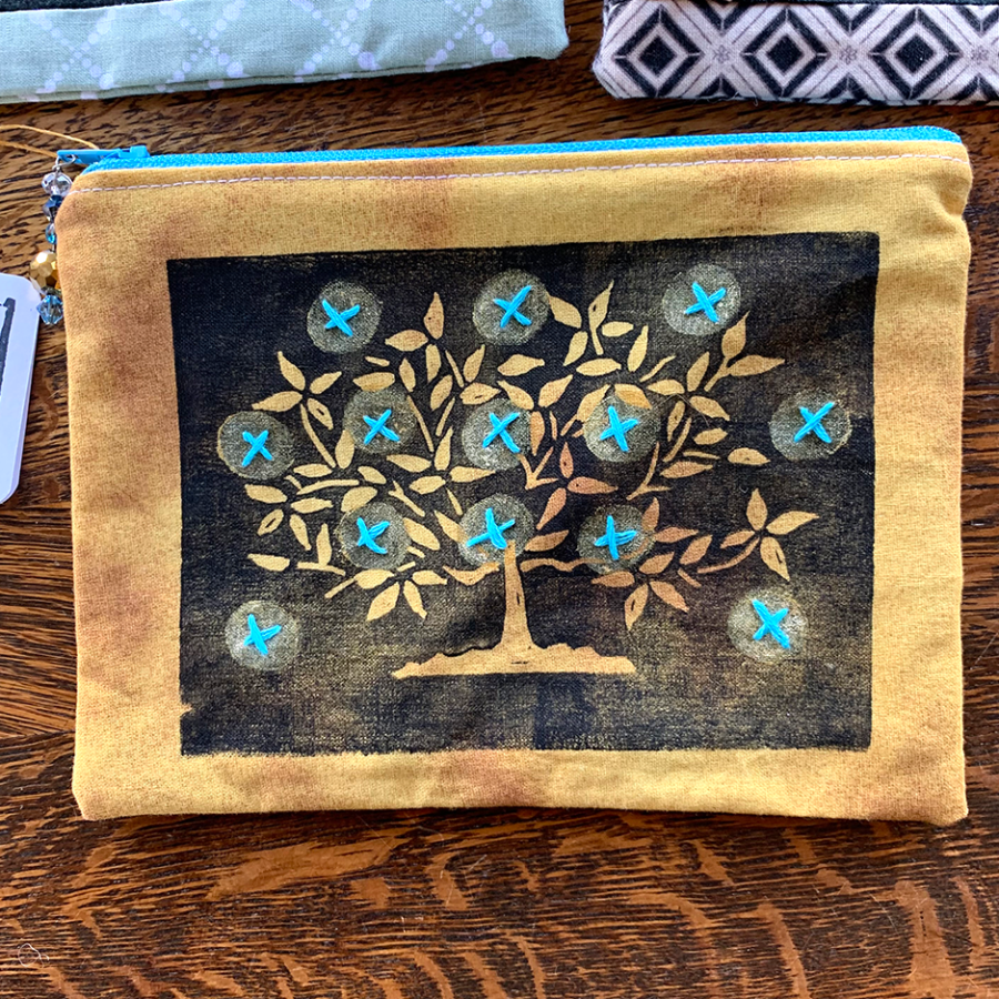Tree of Life Zip Pouch by Bonnie Falkner for Shaker Village