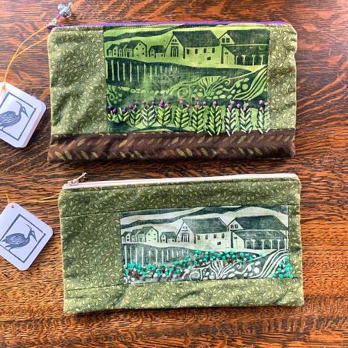Shaker Village Landscape Zip Pouch by Bonnie Falkner for Shaker Village