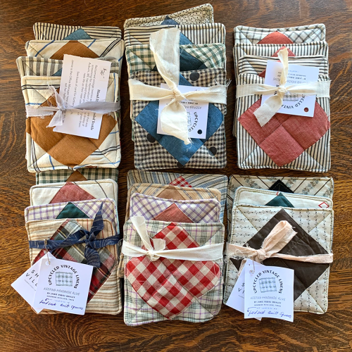 Quilt Square Coasters with Shaker Lavender by Jamie Ribisi-Braley