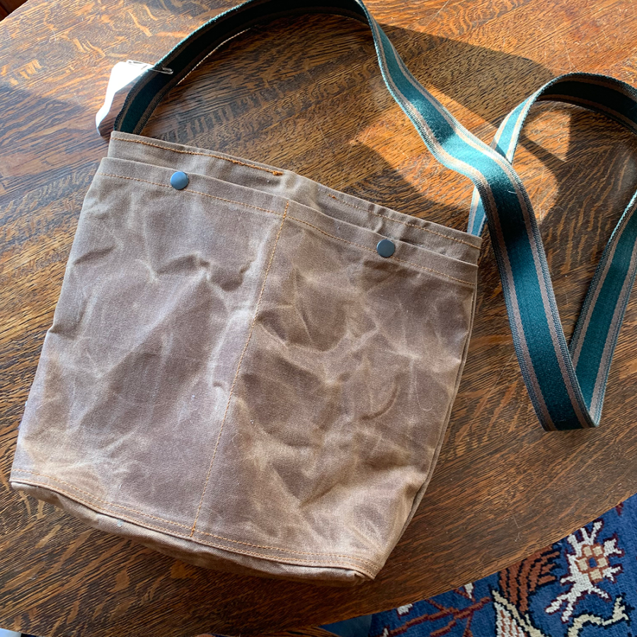 Waxed Canvas Crossbody Bag by Brian Braley