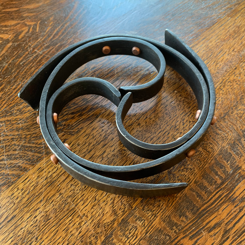 Iron and Copper Trivet by Maple Iron Forge