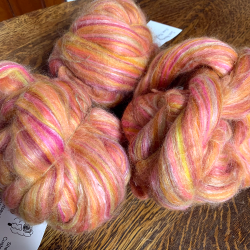 Sherbet Merino Wool Roving by Ewes to You, Betsey Leslie
