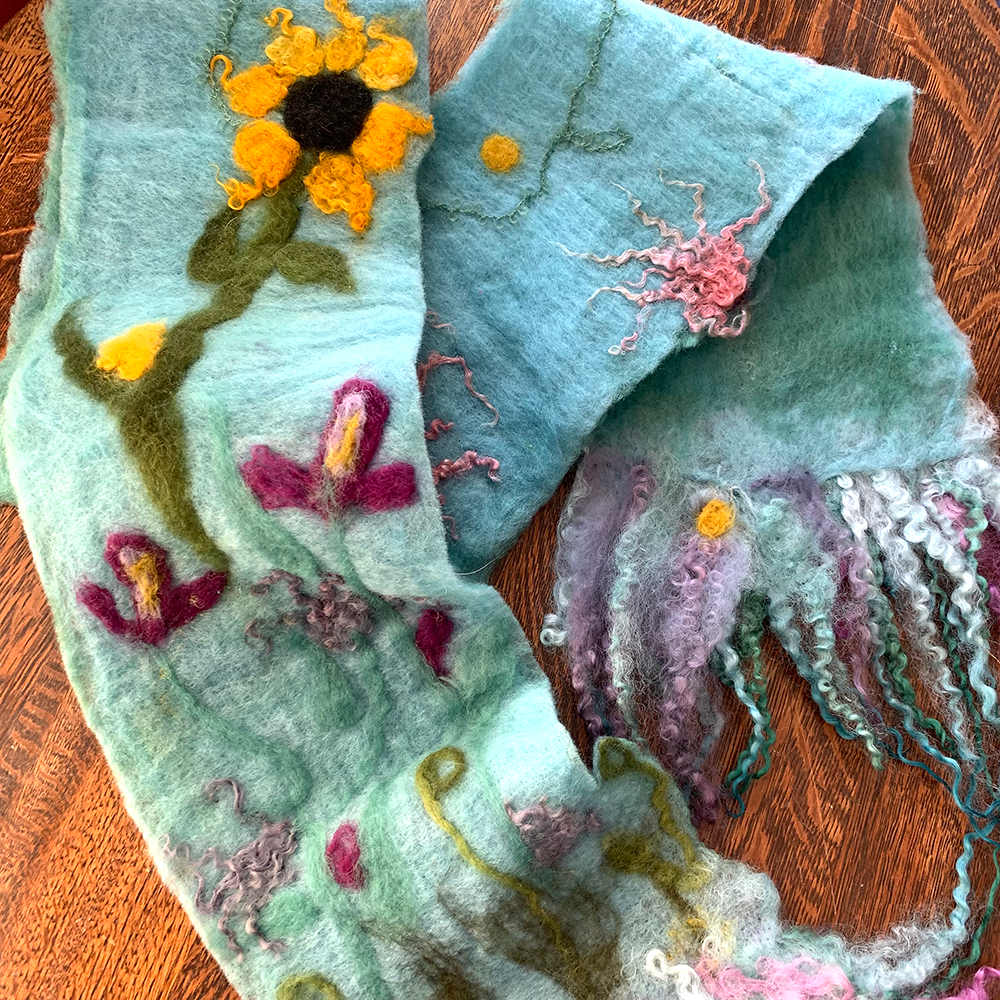 Nuno Felted Scarf by Betsey Leslie, Ewes to You Farm