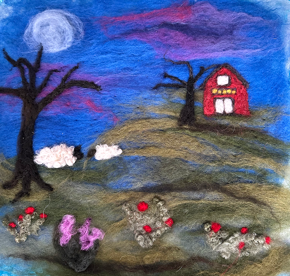 Painting with Fiber: Wool Landscape Workshop by Betsey Leslie at Shaker Village
