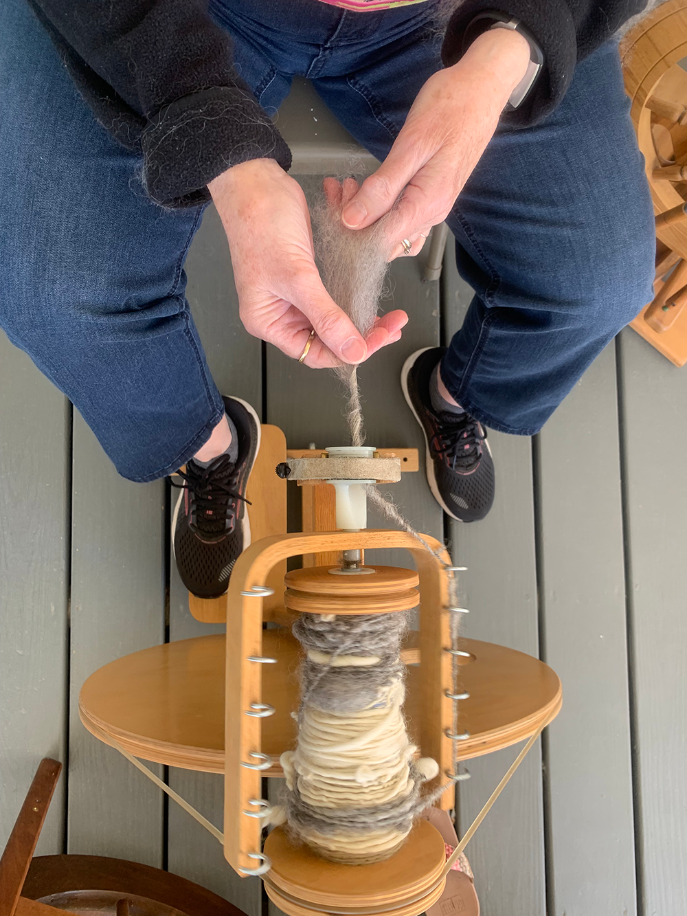 Fiber Spinning Workshop at Shaker Village Maine
