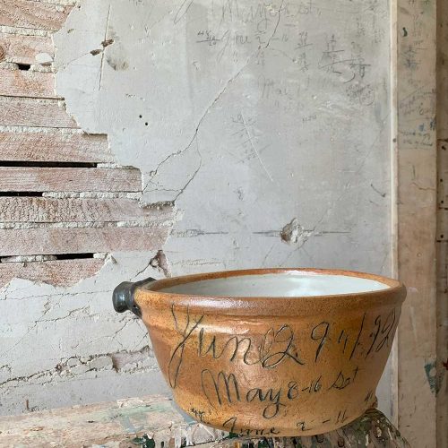 Herb House Shaker Graffiti Bowl by Laurel MacDuffie of Cedar Mountain Potters for Shaker Village