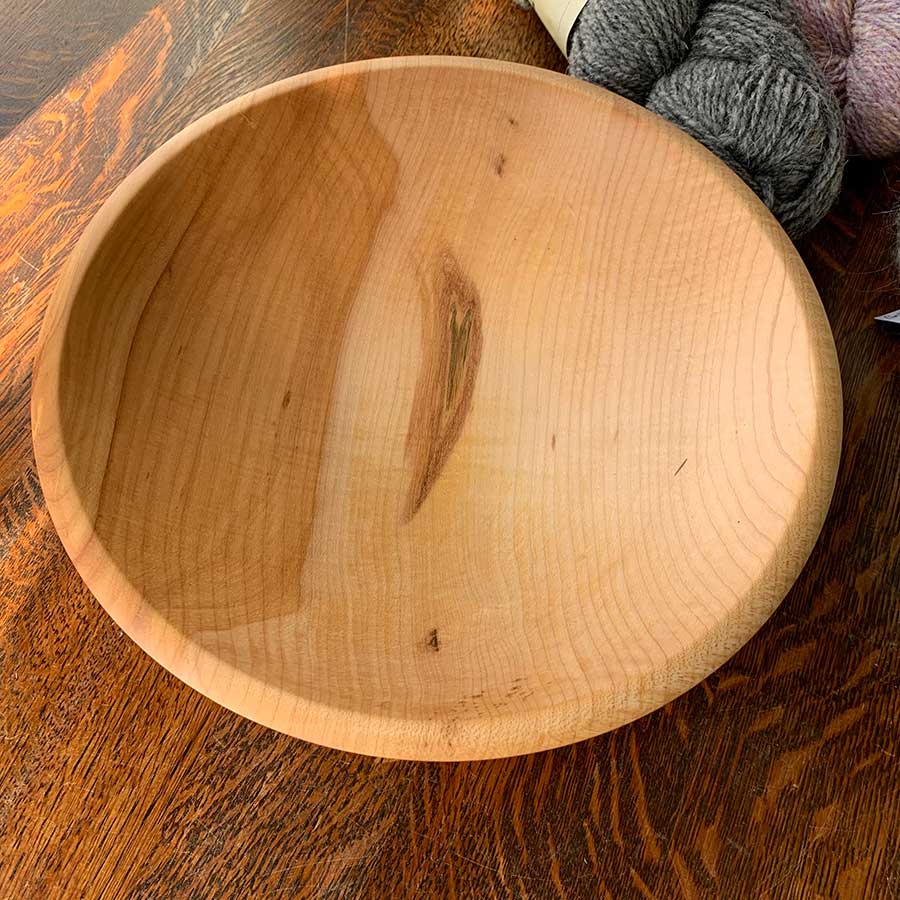 Hand Turned Maple Bowl from Br Delmer Tree with tap hole by Peter Asselyn