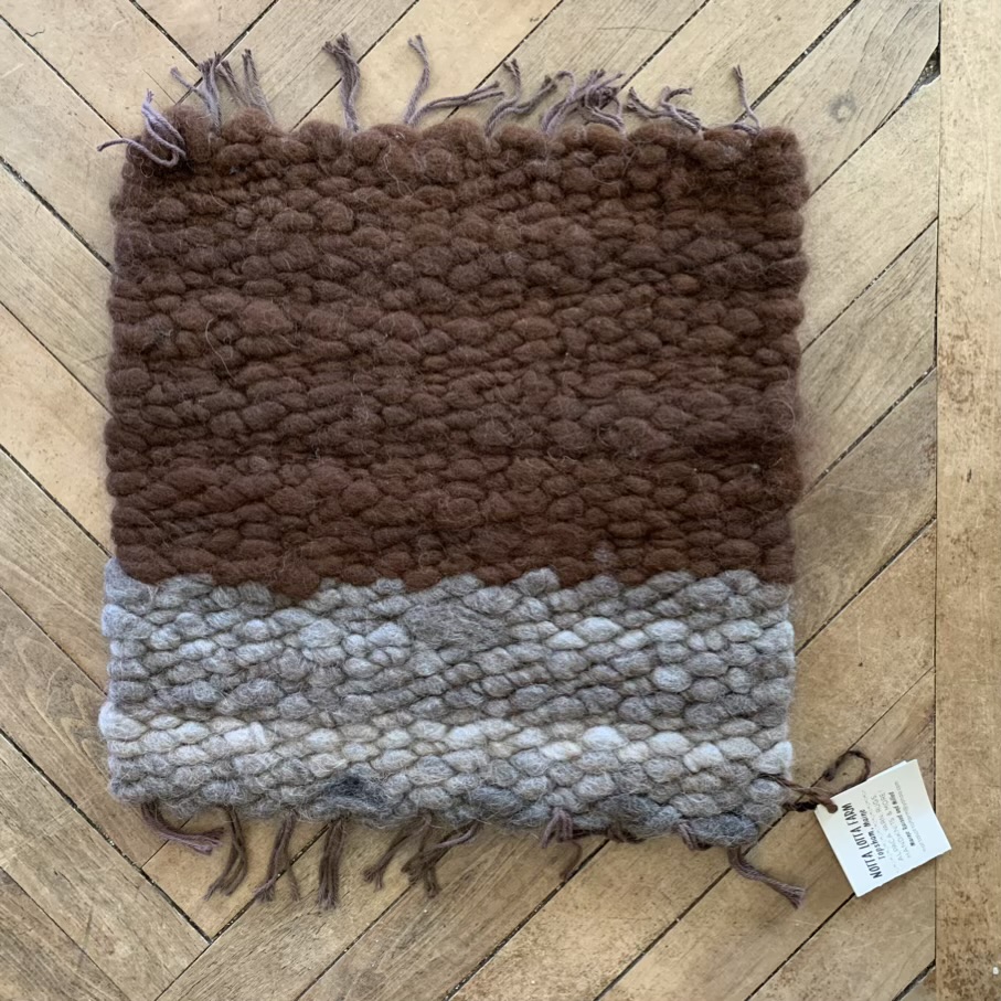 Alpaca Pet Mat Rug- Handmade on a peg loom by Kathleen Wentworth of Notta Lotta Farm