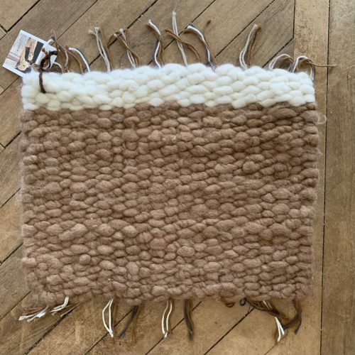 Alpaca Pet Mat Rug- Handmade on a peg loom by Kathleen Wentworth of Notta Lotta Farm
