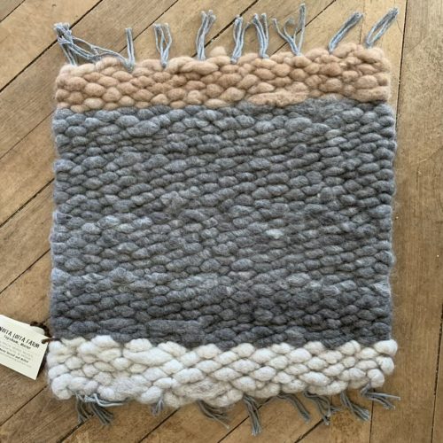 Alpaca Pet Mat Rug- Handmade on a peg loom by Kathleen Wentworth of Notta Lotta Farm