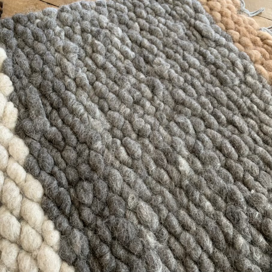 Alpaca Pet Mat Rug- Handmade on a peg loom by Kathleen Wentworth of Notta Lotta Farm