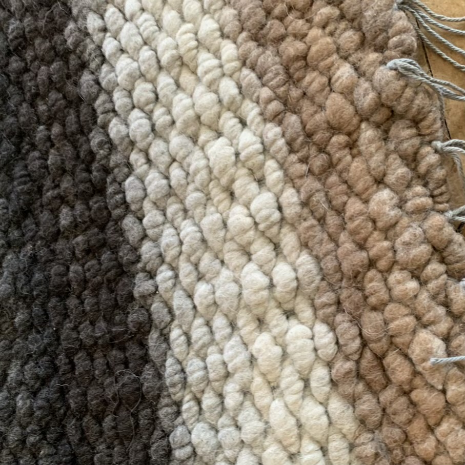 Alpaca Pet Mat Rug- Handmade on a peg loom by Kathleen Wentworth of Notta Lotta Farm