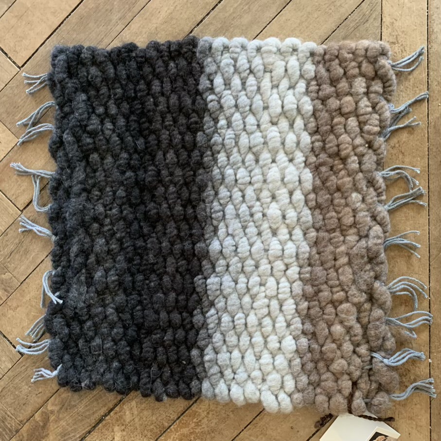 Alpaca Pet Mat Rug- Handmade on a peg loom by Kathleen Wentworth of Notta Lotta Farm