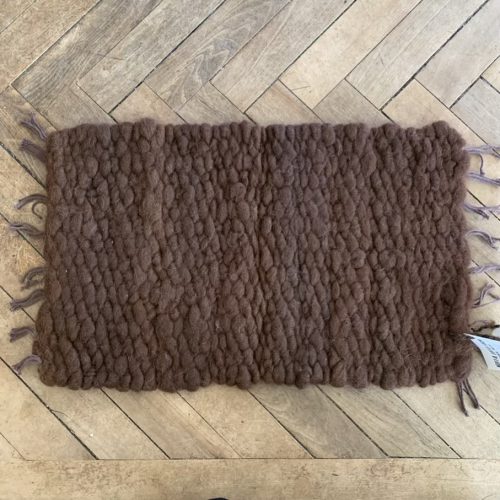 Alpaca Pet Mat Rug- Handmade on a peg loom by Kathleen Wentworth of Notta Lotta Farm