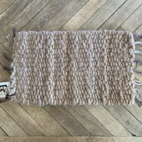 Alpaca Pet Mat Rug- Handmade on a peg loom by Kathleen Wentworth of Notta Lotta Farm