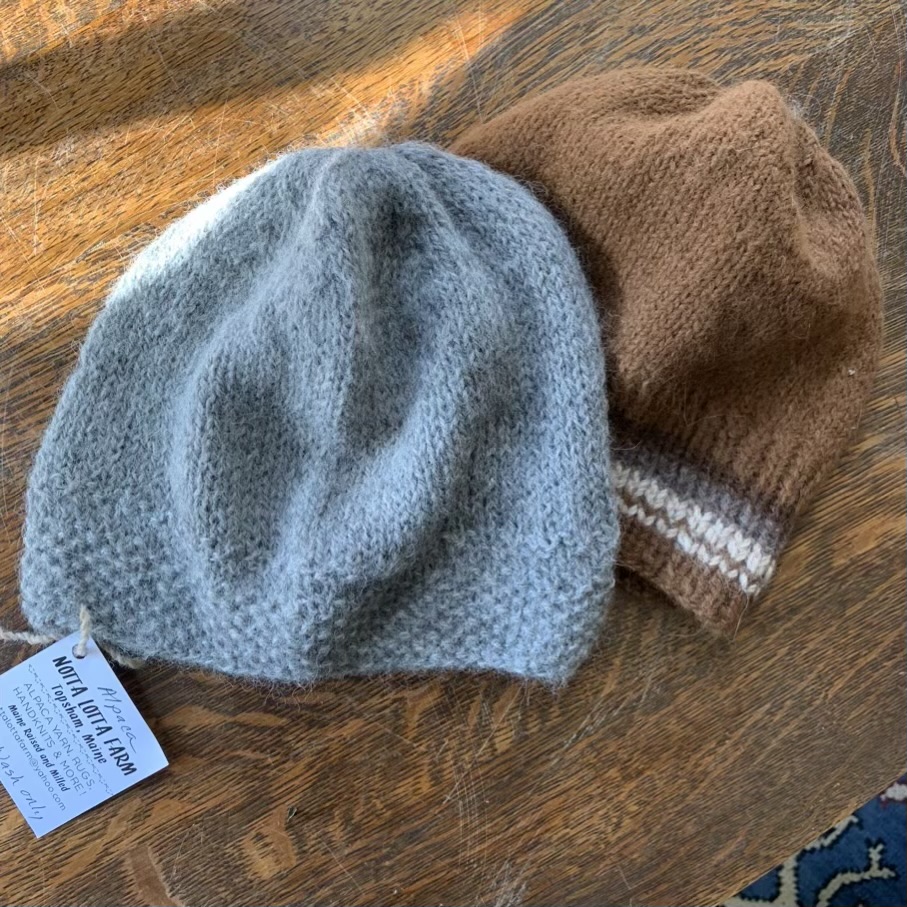 Alpaca Adult Beanie Hats by Notta Lotta Farm, Maine