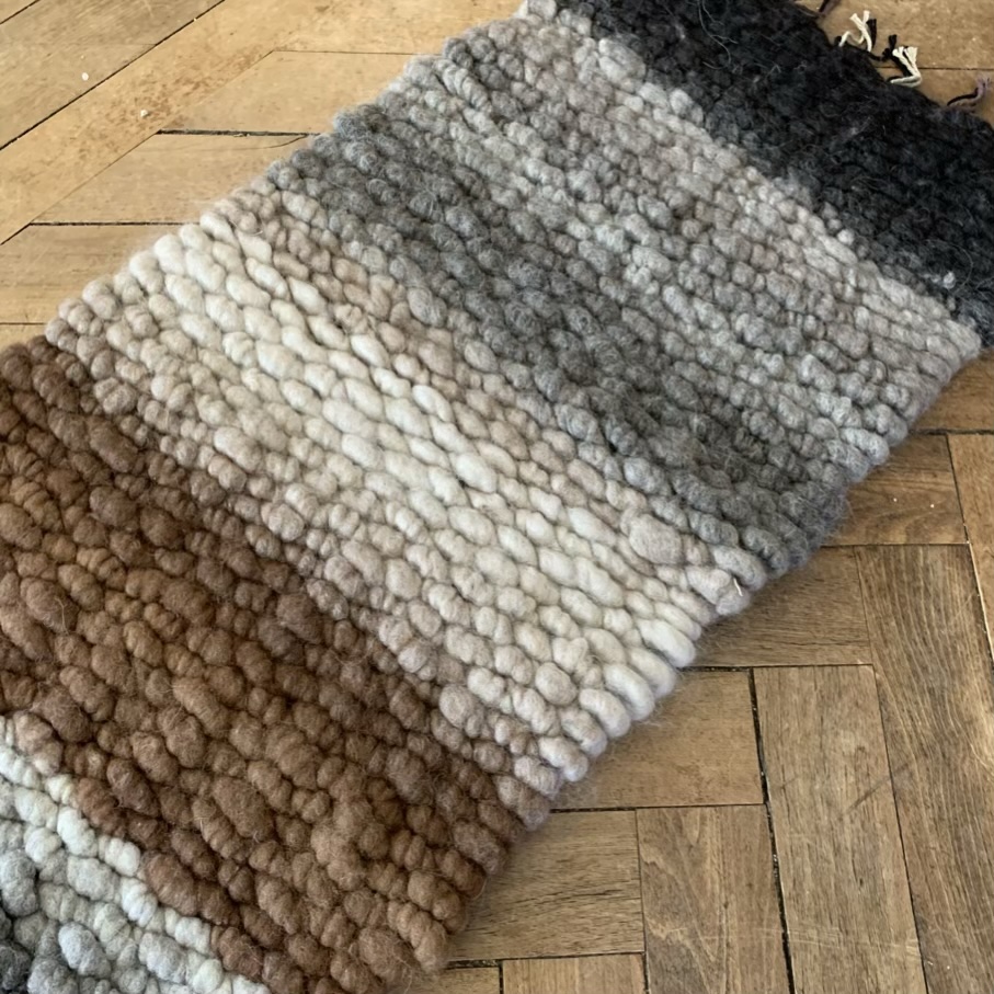 Handmade Alpaca Runner Rug 55" x 14" - Image 4