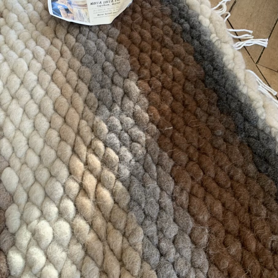 Handmade Alpaca Rug 45" x 24" - Image 2